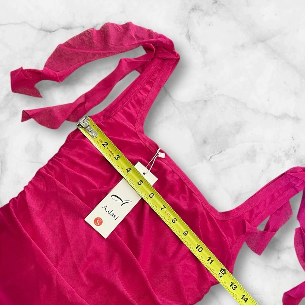 Fuchsia Ruched Bodycon Mini Dress - Picture 3 of 4